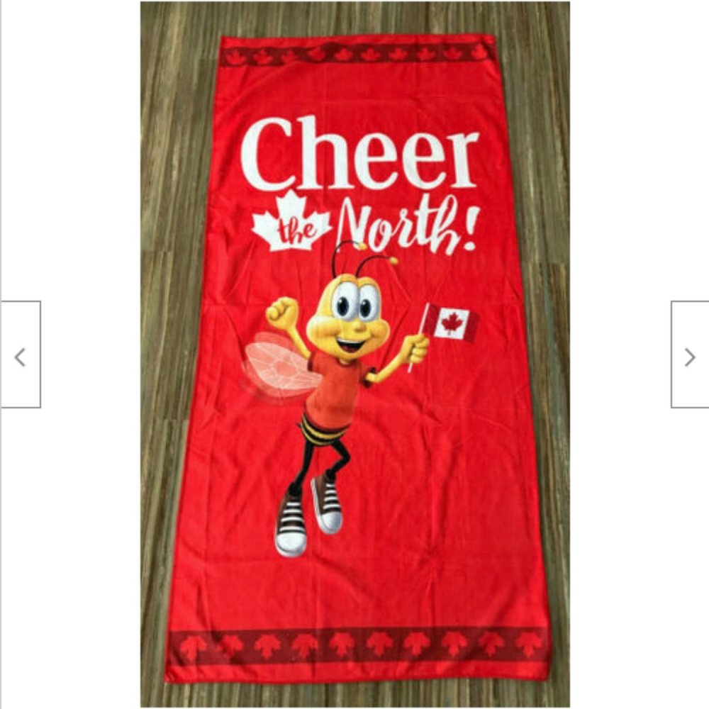 Honey Nut Cheerios CANADA Maple Leaf General Mills Microfiber Cloth Towel 28x59"